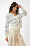 Davi & Dani Button-Up Front V Neckline Cardigan Sweater.