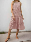 Frill Tiered Midi Dress.
