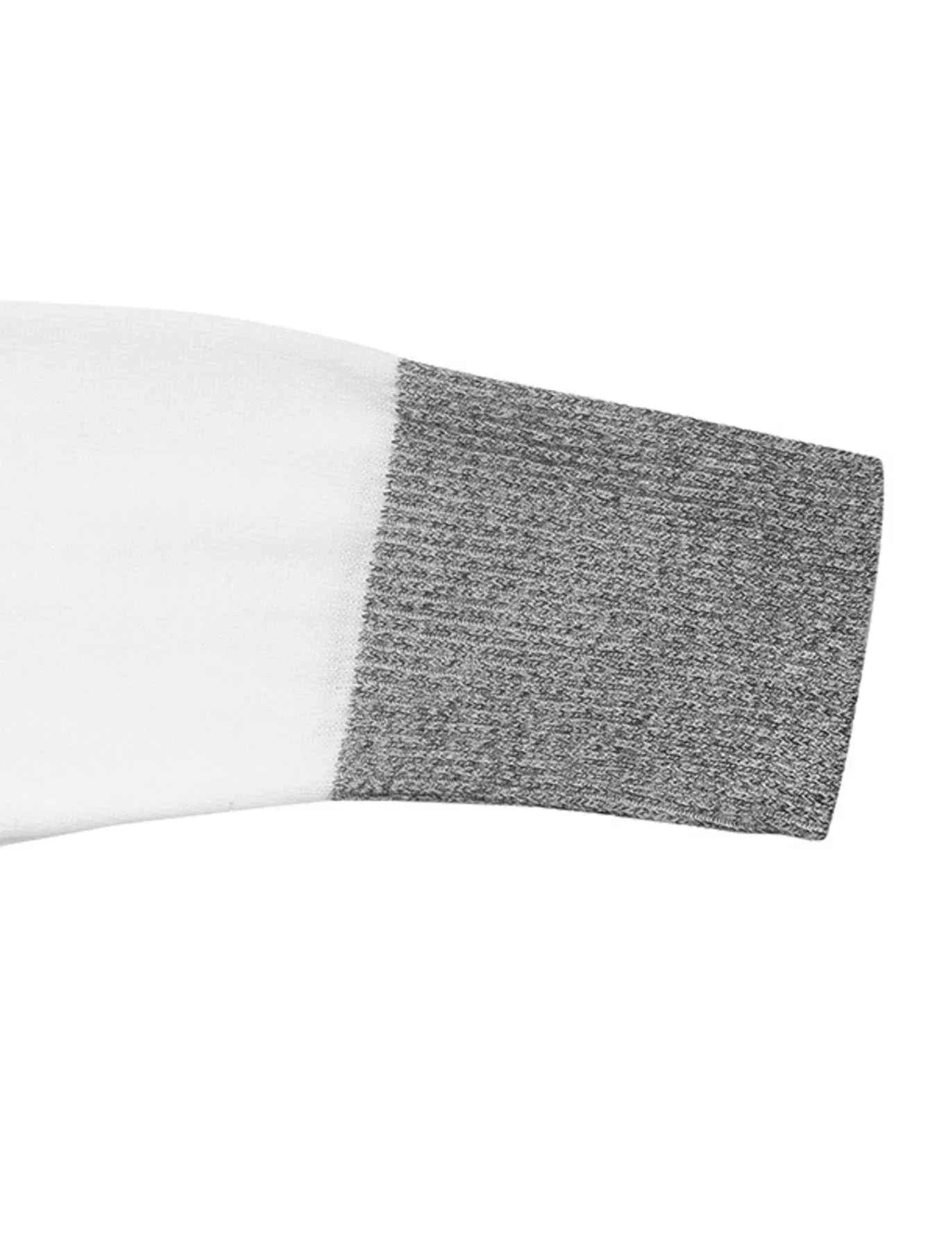 Color Block Knit Long Sleeve Sweater.