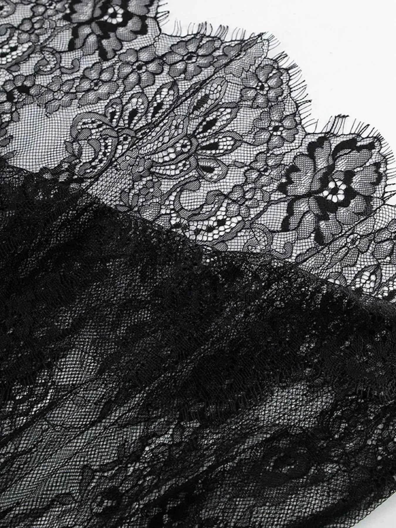 Lace Deep V-Neck Maxi Dress.