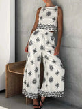 Stylish Printed Tank and Pants Set.
