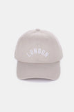 Embroidered City Baseball Cap.