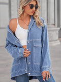Button Up Long Sleeve Denim Jacket.