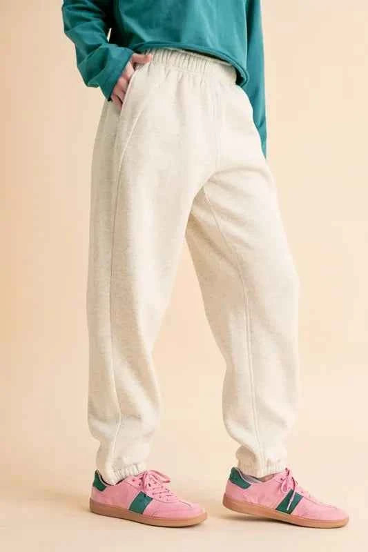 Aemi+Co Drawstring Elastic Waist Joggers.