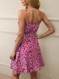 Leopard Print Surplice Cami Dress.
