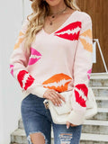Colorful Lips V-Neck Sweater.