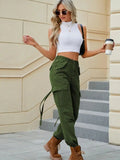 High Waisted Cargo Pocket Jeans.