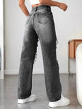 Distressed High Waisted Jeans.