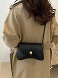 PU Leather Crossbody Bag with Texture.