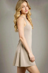 Umgee Crisscross Square Neck Active Dress.