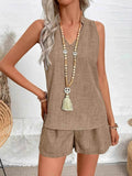 Notched Tank and Shorts Set - EBYNN