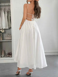 Sweetheart Neck Backless Cami Dress.