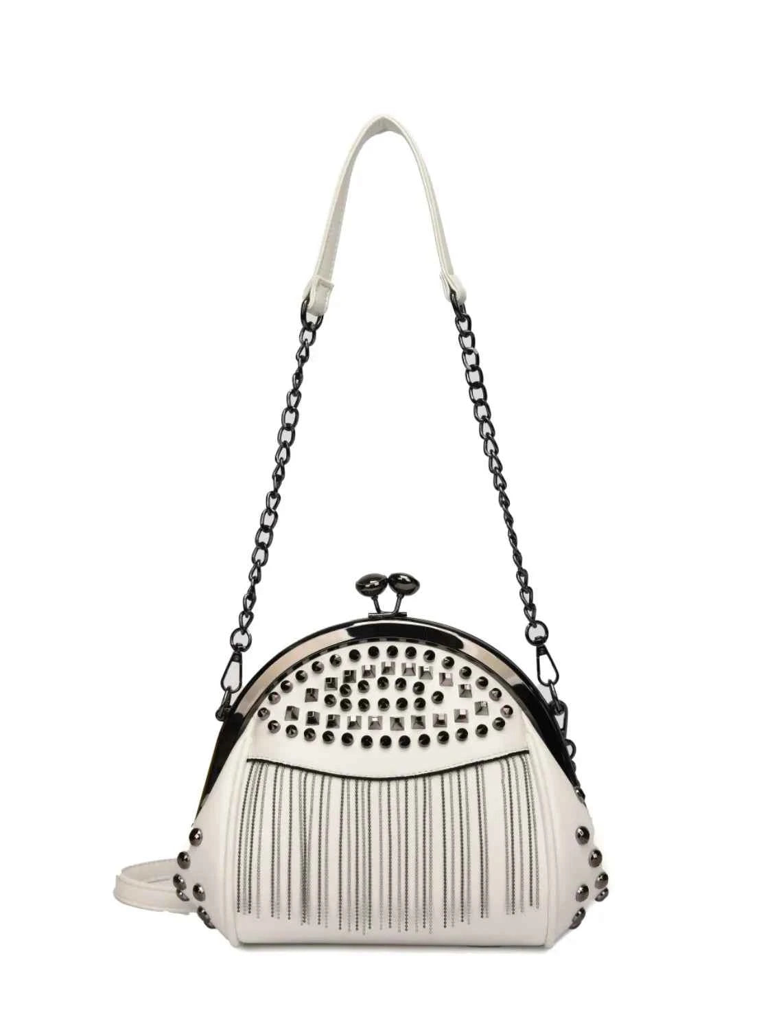 Studded Fringe Crossbody Bag.