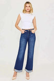 RISEN Full Size Tummy Control High Rise Wide Leg Jeans.