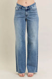 Judy Blue Plus Size V-Front Baggy Jeans.