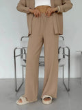 Button Up Long Sleeve Shirt and Pants Set.