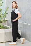 Double Take Full Size Sleeveless Straight Jumpsuit.