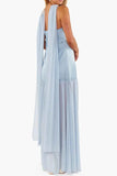 Adjustable Strap Maxi Cami Dress with Scarf.