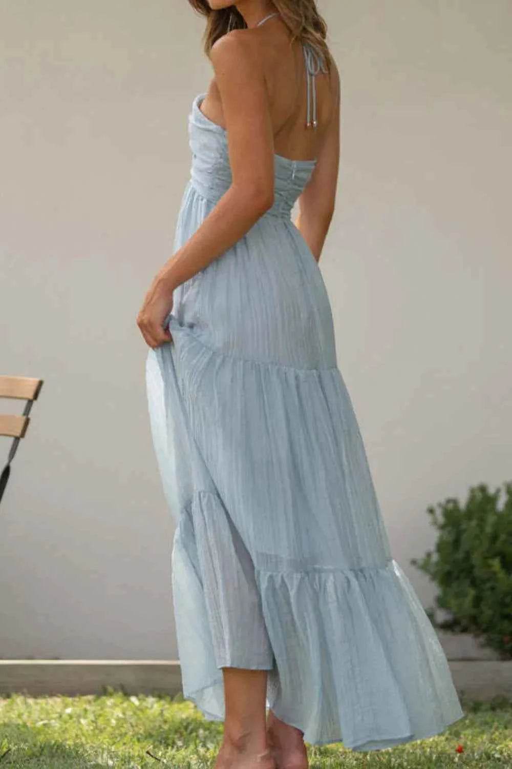 Tiered Halter Neck Cami Dress.