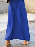 Plus Size Solid Color Maxi Shirt Dress.