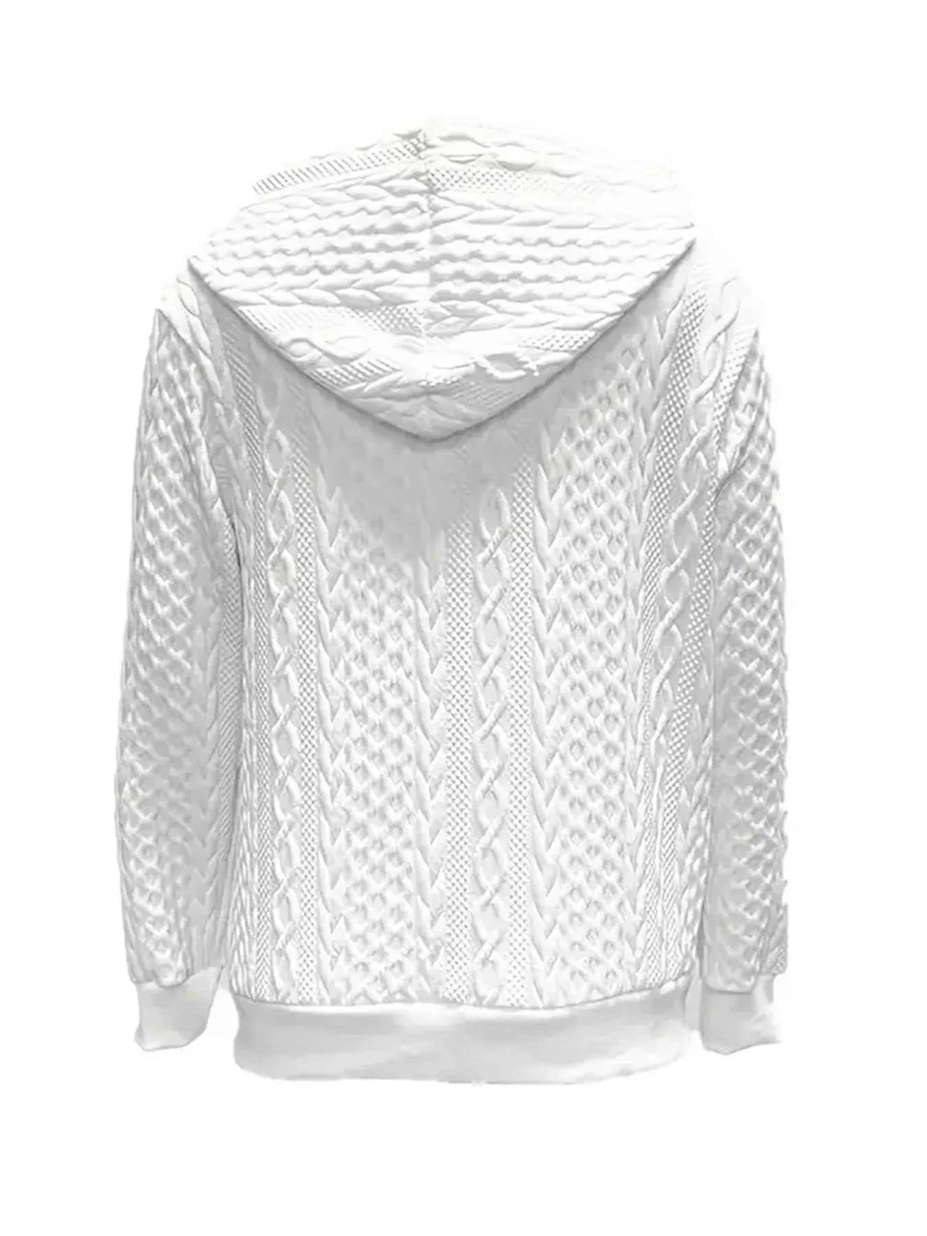 Drawstring Zip Up Hooded Jacket.