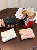 Mini PU Leather Solid Color Wallet.