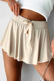 Drawstring High Waist Active Skorts.