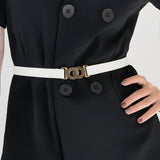 Alloy Buckle PU Leather Belt.
