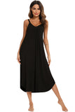 V-Neck Midi Lounge Dress.