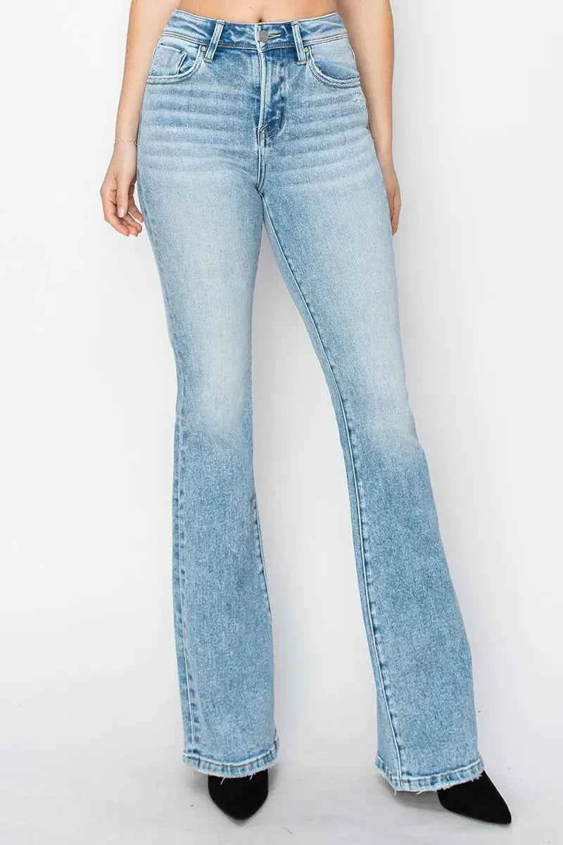 RISEN High Rise Bootcut Jeans.
