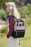 Himawari Waterproof Canvas Backpack with Padded Laptop Compartment.