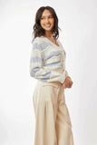 Davi & Dani Button-Up Front V Neckline Cardigan Sweater.