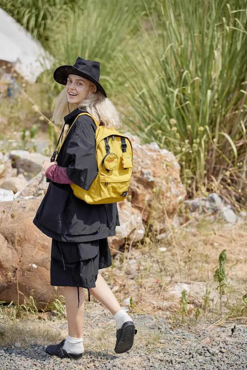 Himawari Waterproof Canvas Backpack with Detachable Coin Purse.