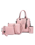 4-Piece PU Leather Bag Set with Tassel Detail.