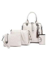 4-Piece PU Leather Bag Set with Tassel Detail.