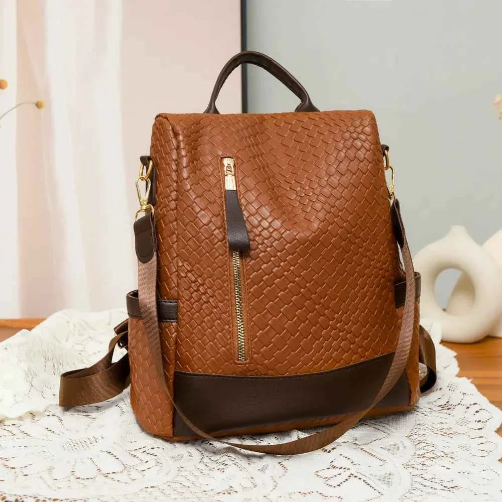 Large PU Leather Backpack Bag.