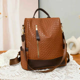 Large PU Leather Backpack Bag.