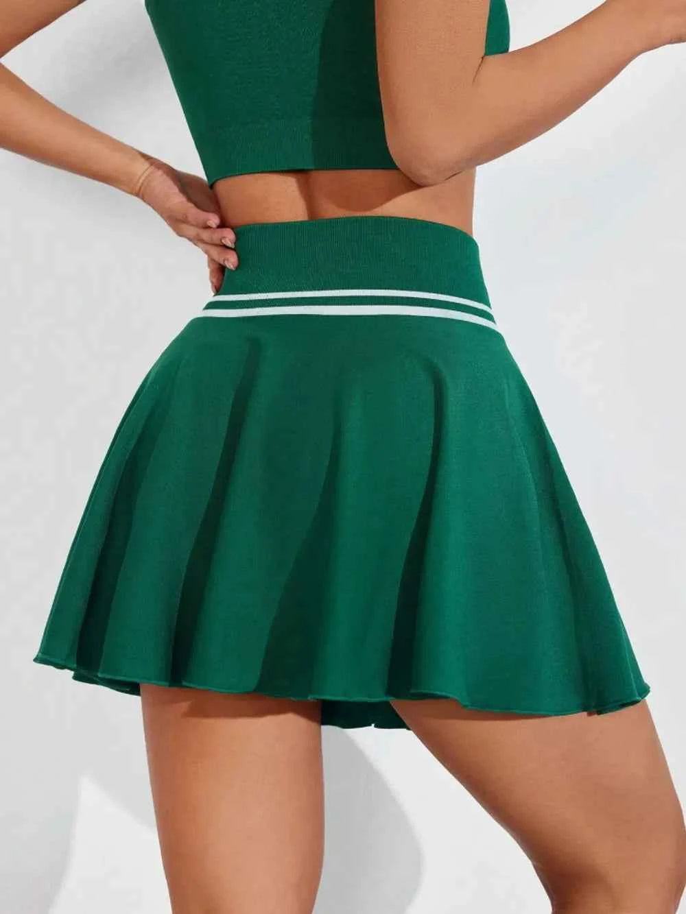 Ruched High Waist Mini Active Skirt.