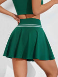 Ruched High Waist Mini Active Skirt.