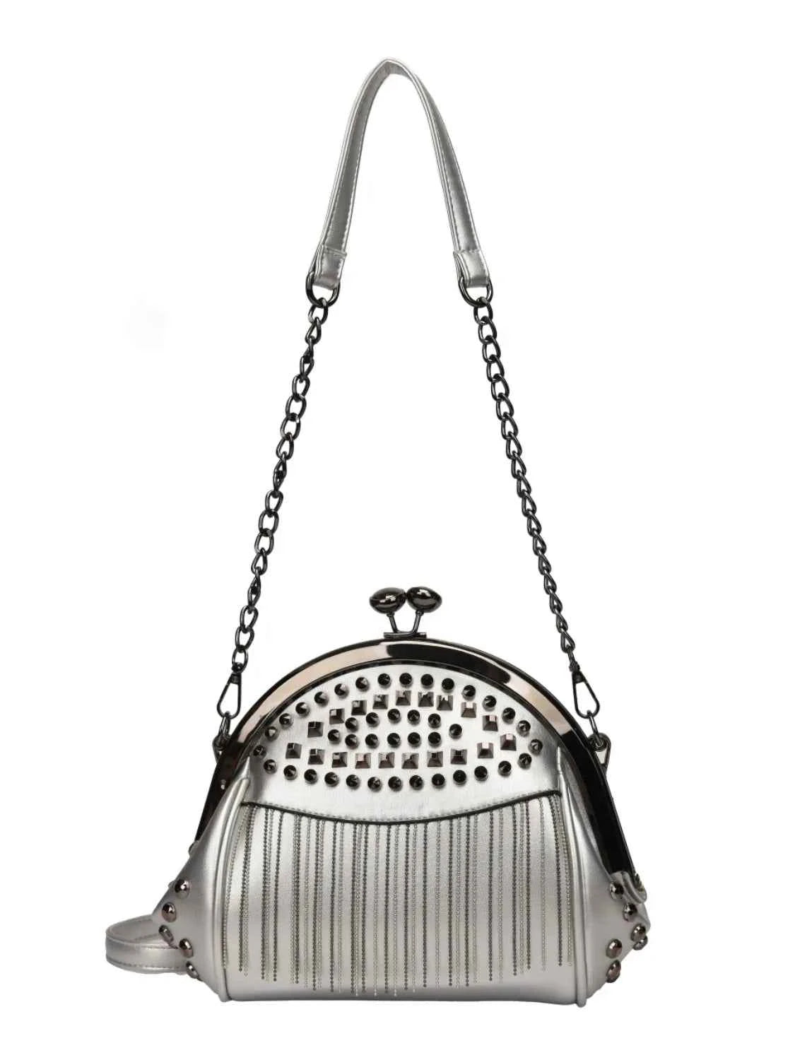Studded Fringe Crossbody Bag.