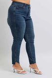 Judy Blue Plus Size High Waist Tummy Control Skinny Jeans.