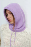 Solid Color Thermal Knit Drawstring Hat.