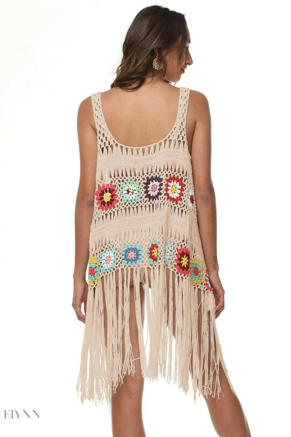 Openwork Fringe Detail Embroidery Cover-Up - EBYNN