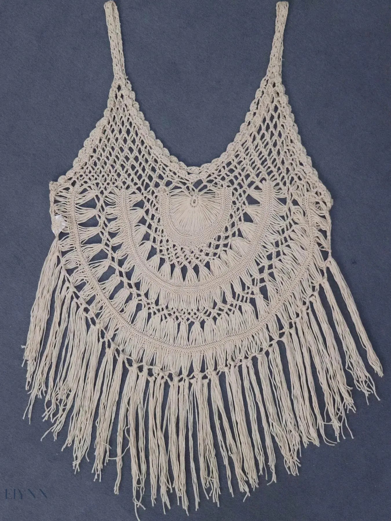 Crochet Fringe Beach Cover Up - EBYNN