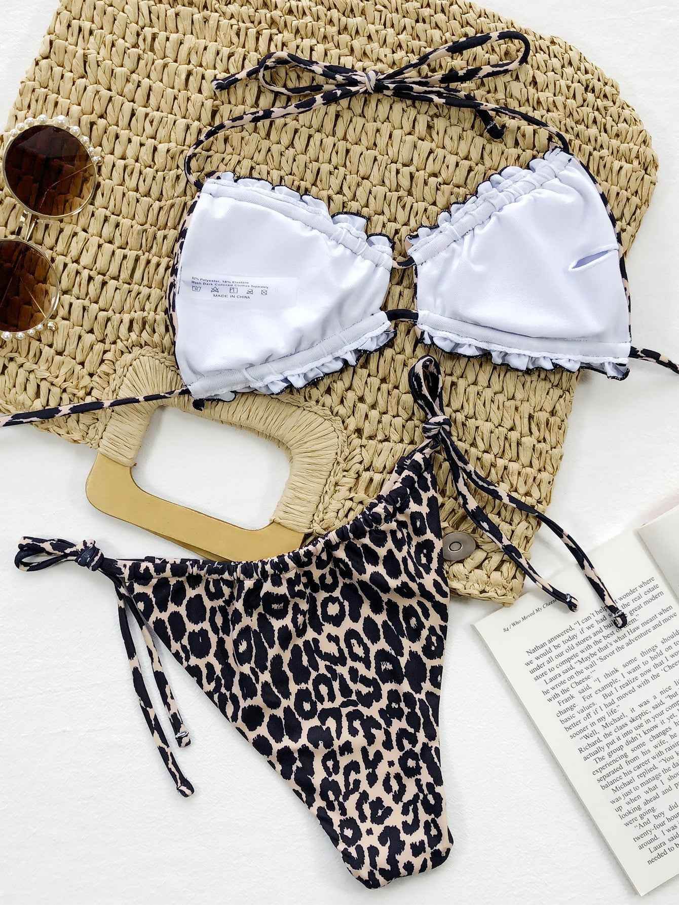Frill Trill Halter Neck Bikini Set.