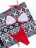 Frill Trill Halter Neck Bikini Set.