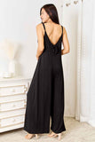 Double Take Full Size Soft Rayon Spaghetti Strap Jumpsuit.