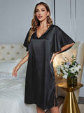 Chic V-Neck Flutter Sleeve Night Dress.