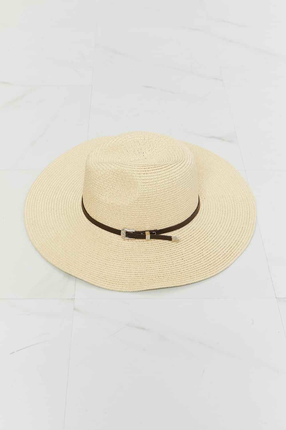Fame Boho Summer Straw Fedora Hat.