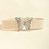 Butterfly Alloy Buckle Elastic Belt.